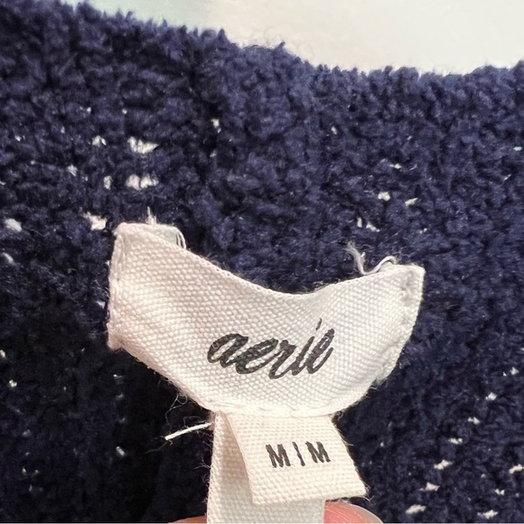 Aerie Navy White Striped Women's Layer Open Front Cardigan Kimono Sweater Size M - Picture 4 of 10